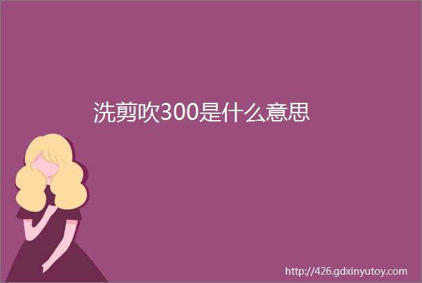 洗剪吹300是什么意思