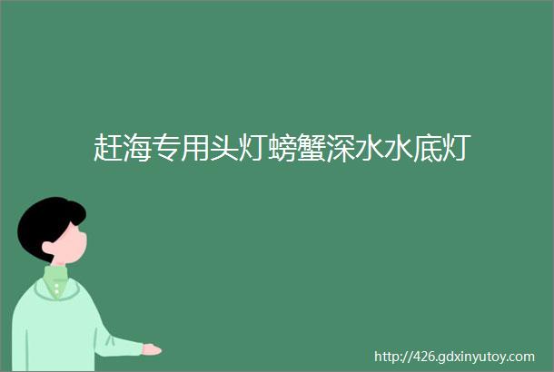 赶海专用头灯螃蟹深水水底灯