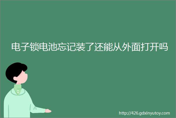 电子锁电池忘记装了还能从外面打开吗