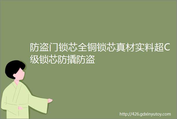 防盗门锁芯全铜锁芯真材实料超C级锁芯防撬防盗