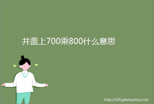 井盖上700乘800什么意思