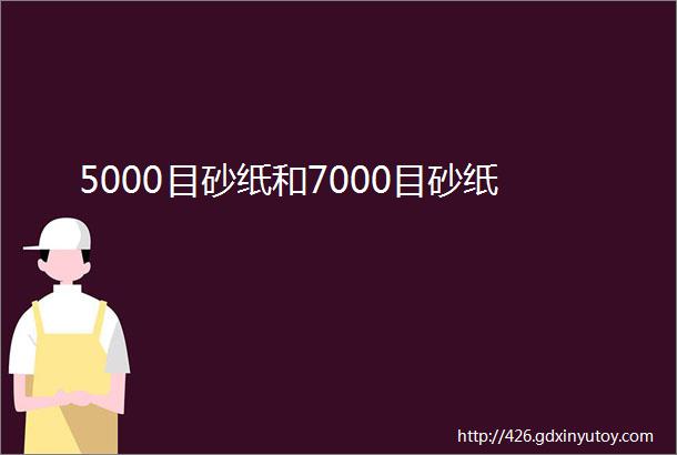 5000目砂纸和7000目砂纸