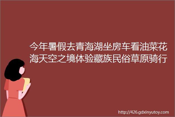 今年暑假去青海湖坐房车看油菜花海天空之境体验藏族民俗草原骑行