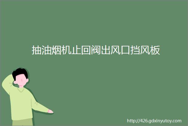 抽油烟机止回阀出风口挡风板