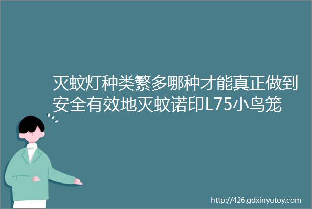 灭蚊灯种类繁多哪种才能真正做到安全有效地灭蚊诺印L75小鸟笼灭蚊灯开箱测评