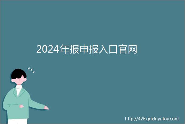 2024年报申报入口官网